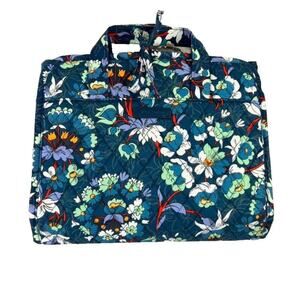Vera Bradley Grand Hanging Organizer Floral Bursts Makeup Bag Blue
